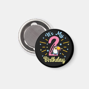 Aimant Cute Toucan 2e anniversaire 2 année fille de naiss