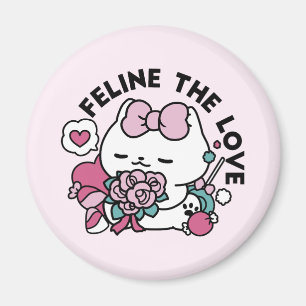 Aimant Cute Valentine's Cat Design - Feline the Love