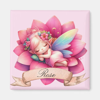 Aimant Cute Whimsical Floral Doux Rêves Dormir Fée