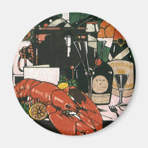 Aimant Cuvée de homard vintage; Fête élégante et chic