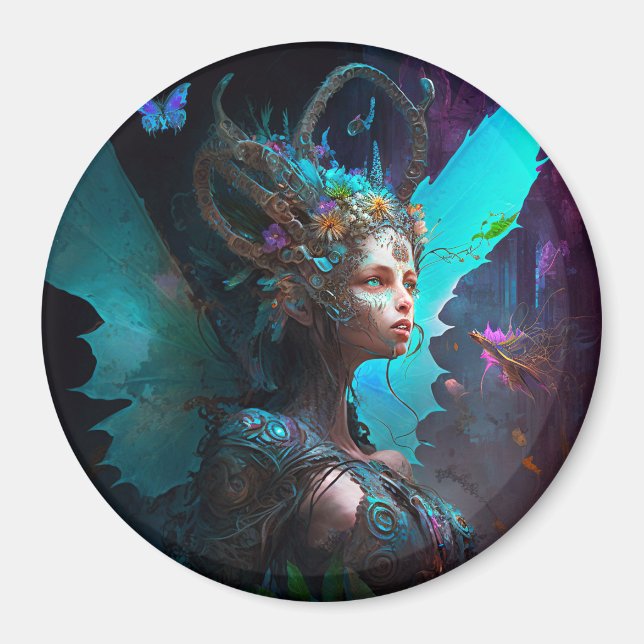 Aimant Cyber Fairy Imaginaire Art (Devant)