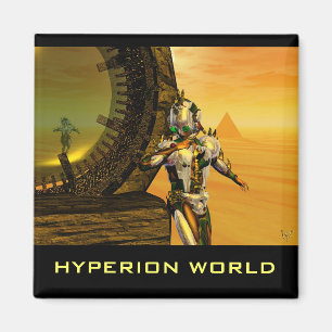 Aimant CYBORGE TITAN DANS LE DÉSERT D'HYPERION Science-fi