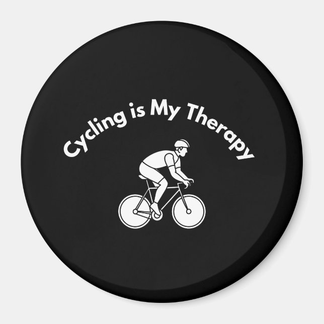 Aimant Cycling is My Therapy (Devant)