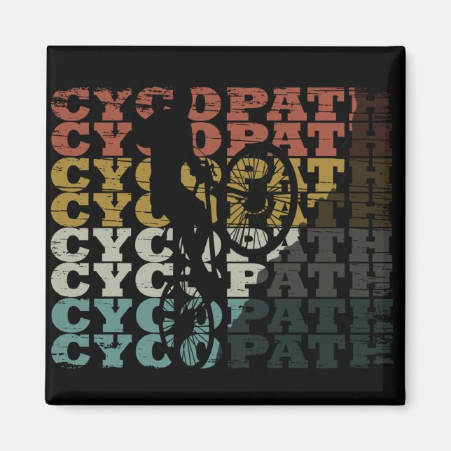 Aimant Cycopath drôle vélo (Devant)