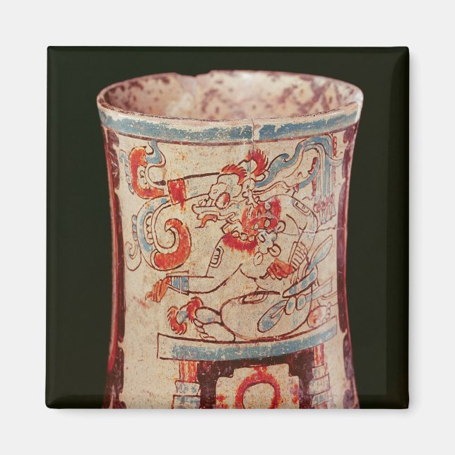 Aimant Cylindre représentant une divinité avec des boucle (Devant)