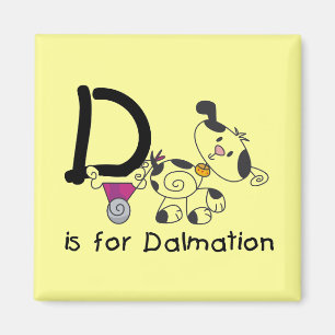 Aimant D est pour le T-shirts et les cadeaux de Dalmation