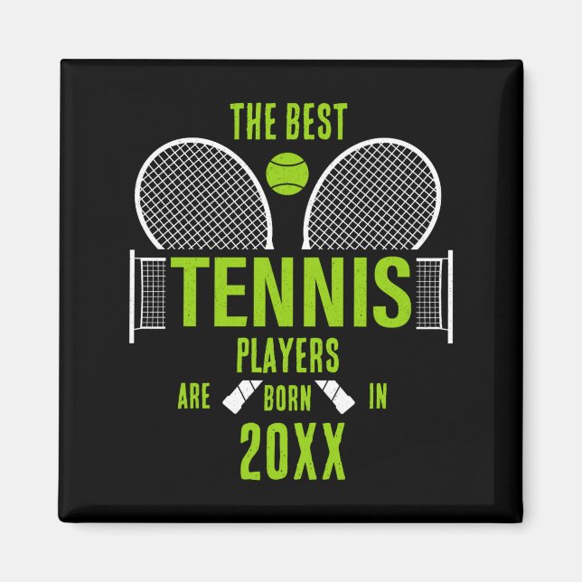 Aimant D Tennis Birth Year Name Birthday  (Devant)