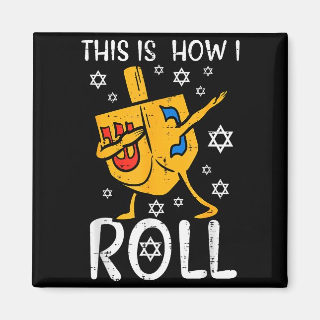 Aimant Dabbing Dreidel Ugly Hanukkah Funny Chanukah Men W (Devant)