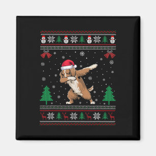 Aimant Dabbing Field Spaniel Chien Santa Hat Garçons Fill