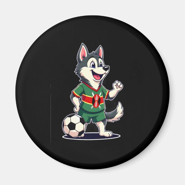 Aimant Dabbing Husky Dog Kenya Football - Kenyan Fl (Devant)