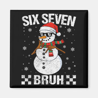 Aimant Dabbing Santa Snowman 6 7 Meme Christmas Six Seven