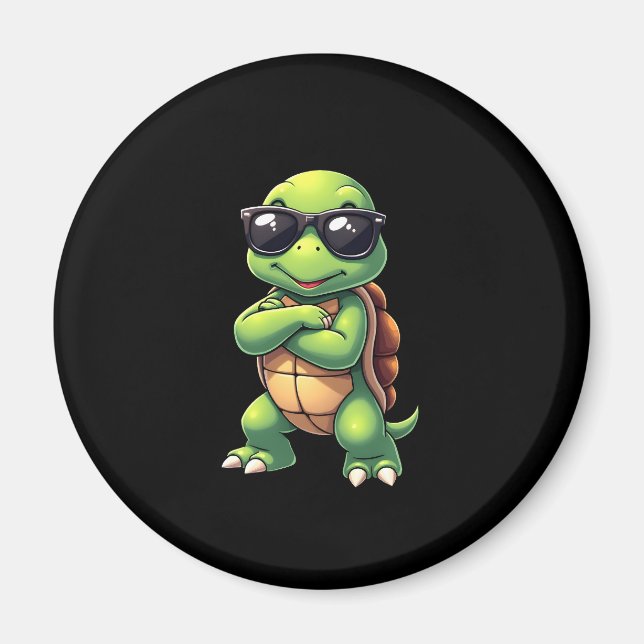 Aimant Dabbing Sea Turtle Animal Lover Save The Turtles ( (Devant)