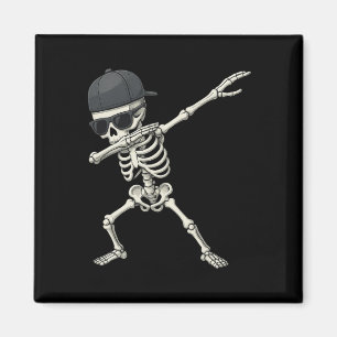 Aimant Dabbing Skeleton Pirate Halloween Jolly roger pour