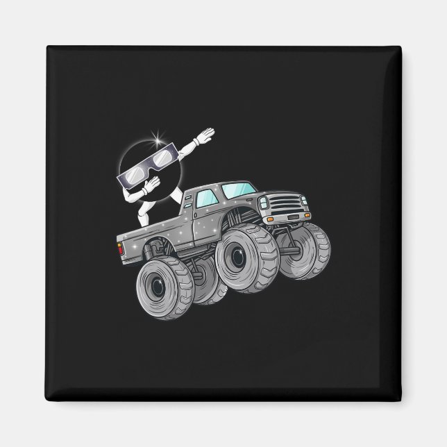 Aimant Dabbing Solar Eclipse Monster Truck Fun Boys Enfan (Devant)