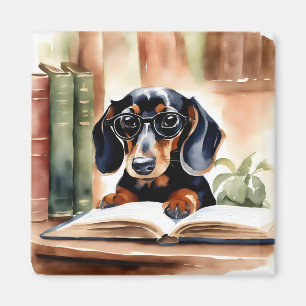 Aimant Dachshund en aquarelle