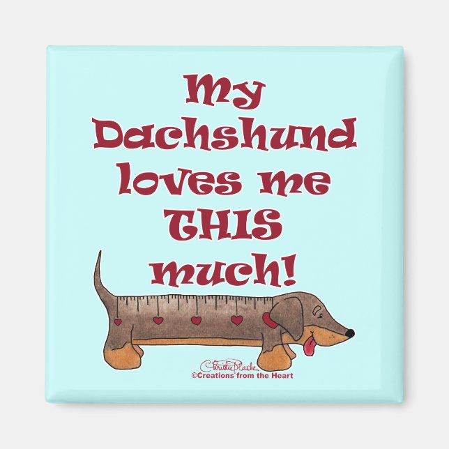 Aimant Dachshund Love Meter (Devant)