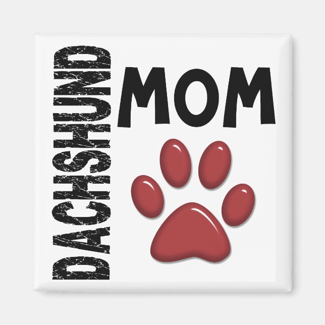 Aimant Dachshund Maman 2 (Devant)