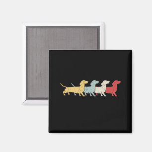 Aimant Dachshund Rétro Vintage