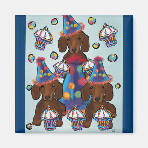 Aimant Dachshunds Rouges