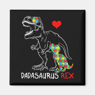 Aimant Dadasaurus Rex Sensibilisation à l'autisme Papa fi