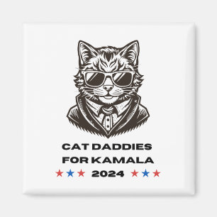 Aimant Daddie De Chat Pour Kamala Drôle Chat Papa Voter É