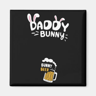 Aimant Daddy Bunny Chemise de Pâques Pregnant Maman Corre