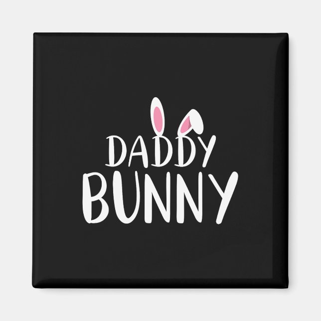 Aimant Daddy Bunny Pregnant Pâques Maman jumelée Couple (Devant)