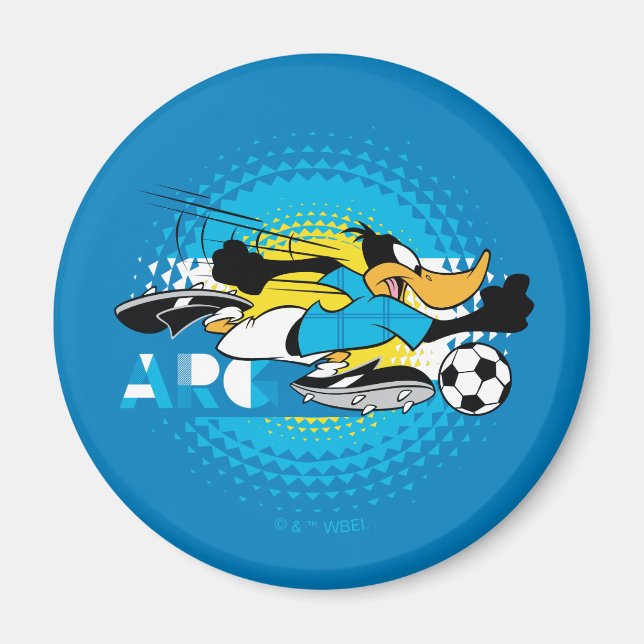 Aimant DAFFY DUCK™ Team Argentina Soccer Graphic (Devant)