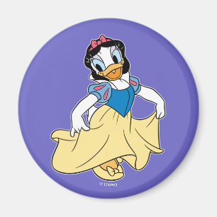 Aimant Daisy Duck habillé en blanc neige