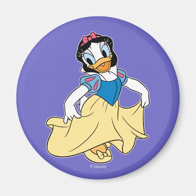 Aimant Daisy Duck habillé en blanc neige (Devant)