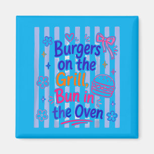 Aimant Daisy Ed Burgers Sur Le Grill Bun Dans Le Four
