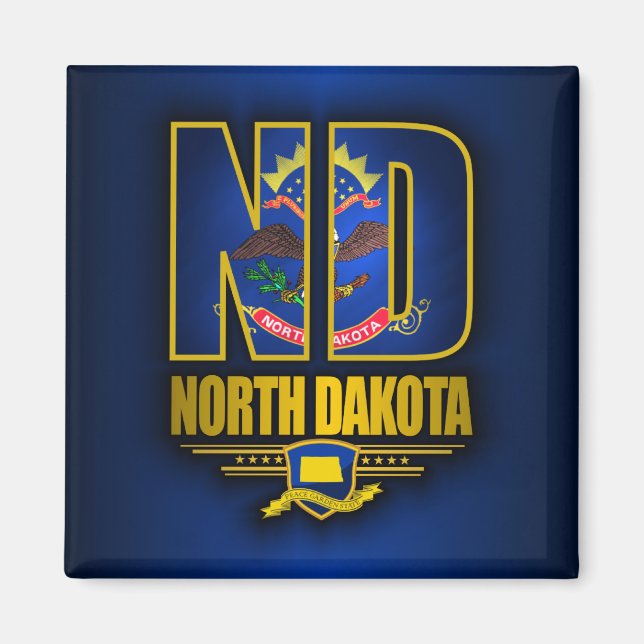 Aimant Dakota du Nord (ND) (Devant)