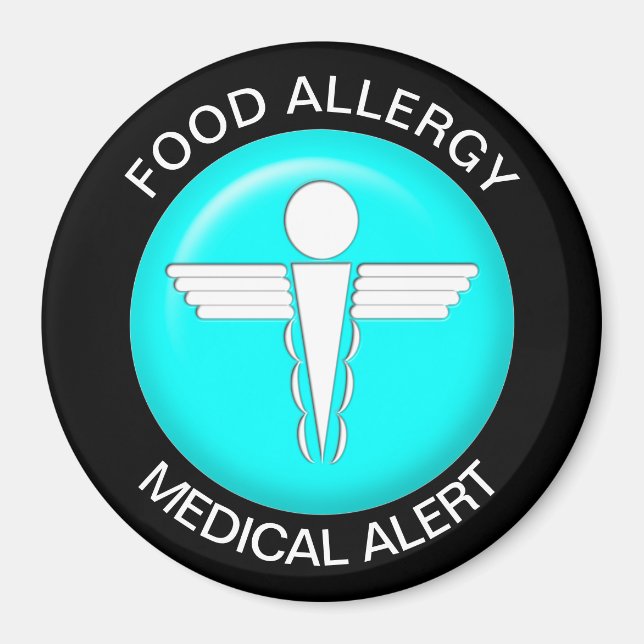 Aimant d'alerte d'allergie alimentaire (Devant)