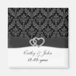 Aimant damask diamante charbon de bois enregistrer la dat