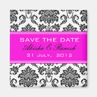 Aimant Damask Enregistrer le Faire-part Mariage date