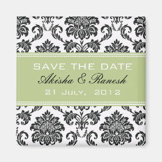 Aimant Damask Enregistrer le Faire-part Mariage date