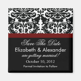 Aimant Damask Merlot Red Enregistrer l'aimant Date