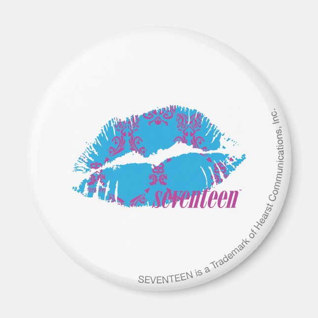 Aimant Damask Purple-Aqua (Devant)