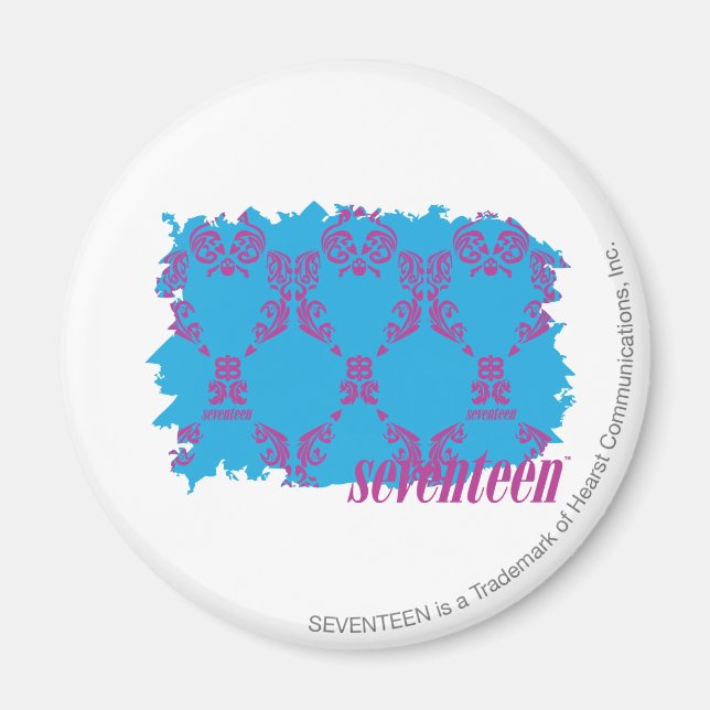 Aimant Damask Purple-Aqua 4 (Devant)