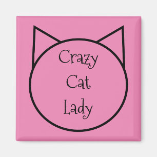 Aimant Dame du Crazy Cat