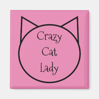 Aimant Dame du Crazy Cat