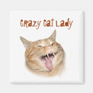 Aimant Dame du Crazy Cat