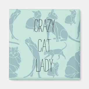 Aimant Dame du Crazy Cat