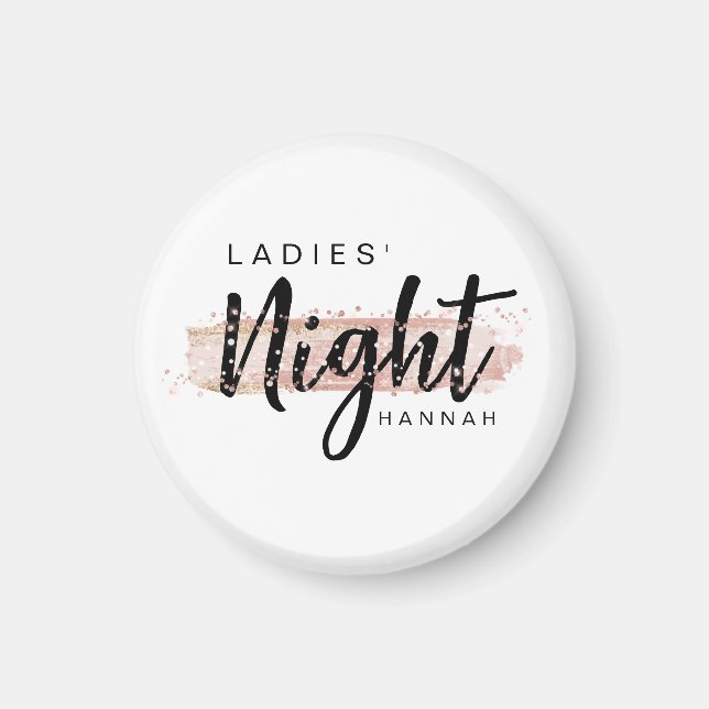 Aimant Dames Nuit Aquarelle Blush Bachelorette Party (Devant)
