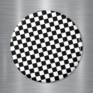 Aimant Damier noir et blanc