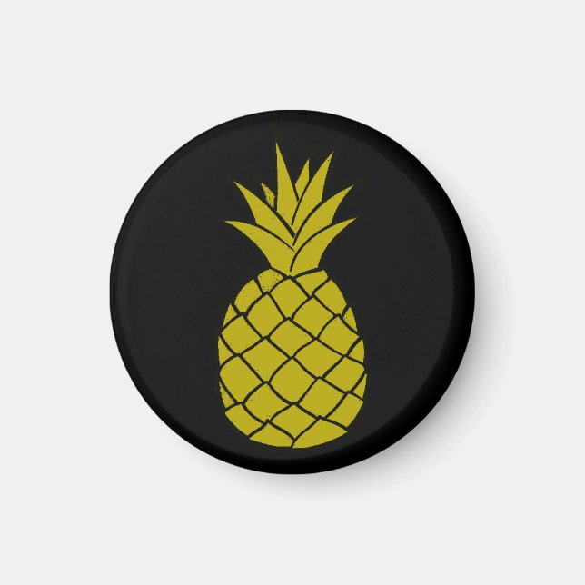 Aimant d'ananas doré (Devant)