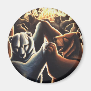 Aimant Dancing Bears Frigo Magent Faune et Art Cadeaux