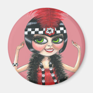 Aimant Dancing Flapper Girl Roaring Vingt ans