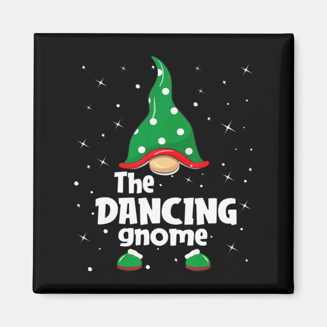 Aimant Dancing Gnome Family Matching Christmas Funny Paja (Devant)