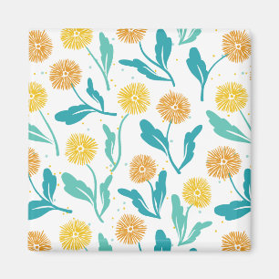 Aimant Dandelion jaune motif floral - Inspiré par la natu
